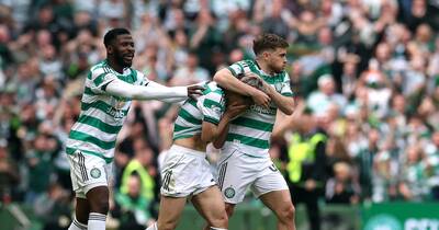 Celtic crush Hearts’ dreams as late goals secure fifth straight title for Martin O’Neill’s side