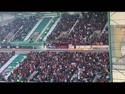 Motherwell Fans Celebrate Shankland’s Goal vs Celtic