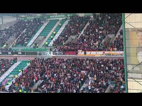 Motherwell Fans Celebrate Shankland’s Goal vs Celtic