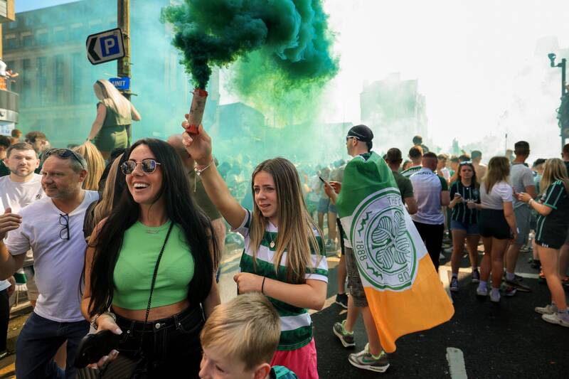 Trongate cordons appear during Celtic vs Hearts title showdown