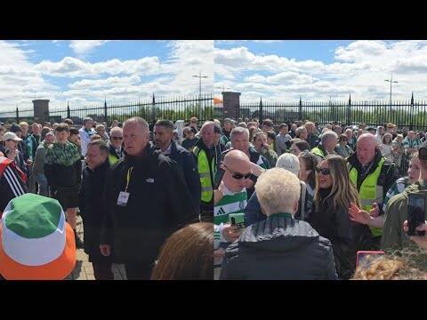 Tony Bloom, Perrie Edwards, Players & Ex Players Arrive At Celtic Park For Hearts Title Showdown
