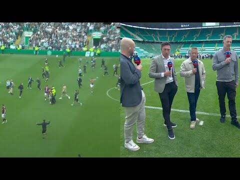 “Unacceptable” Chris Sutton & James McFadden Analyse Celtic Fans Pitch Invasion Against Hearts