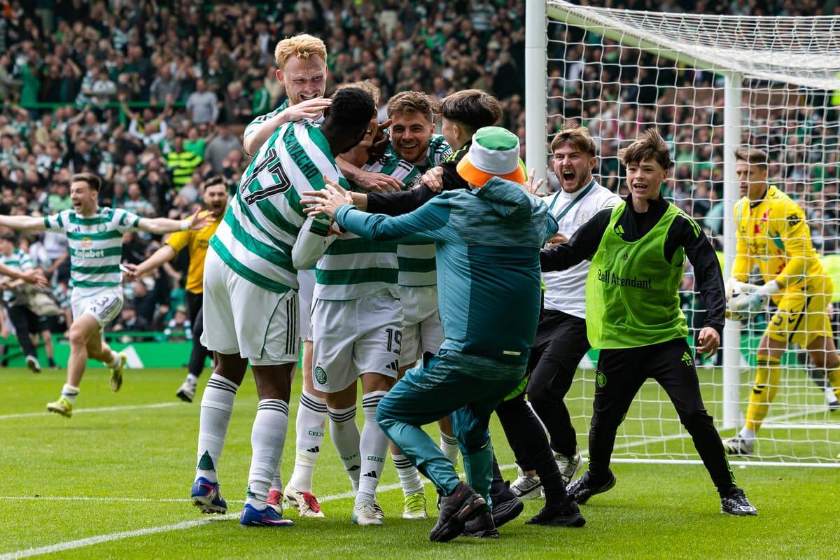 Celtic retain Scottish title with late goals sparking pitch invasion to leave Hearts devastated