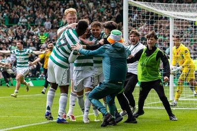 Celtic retain Scottish title with late goals sparking pitch invasion to leave Hearts devastated