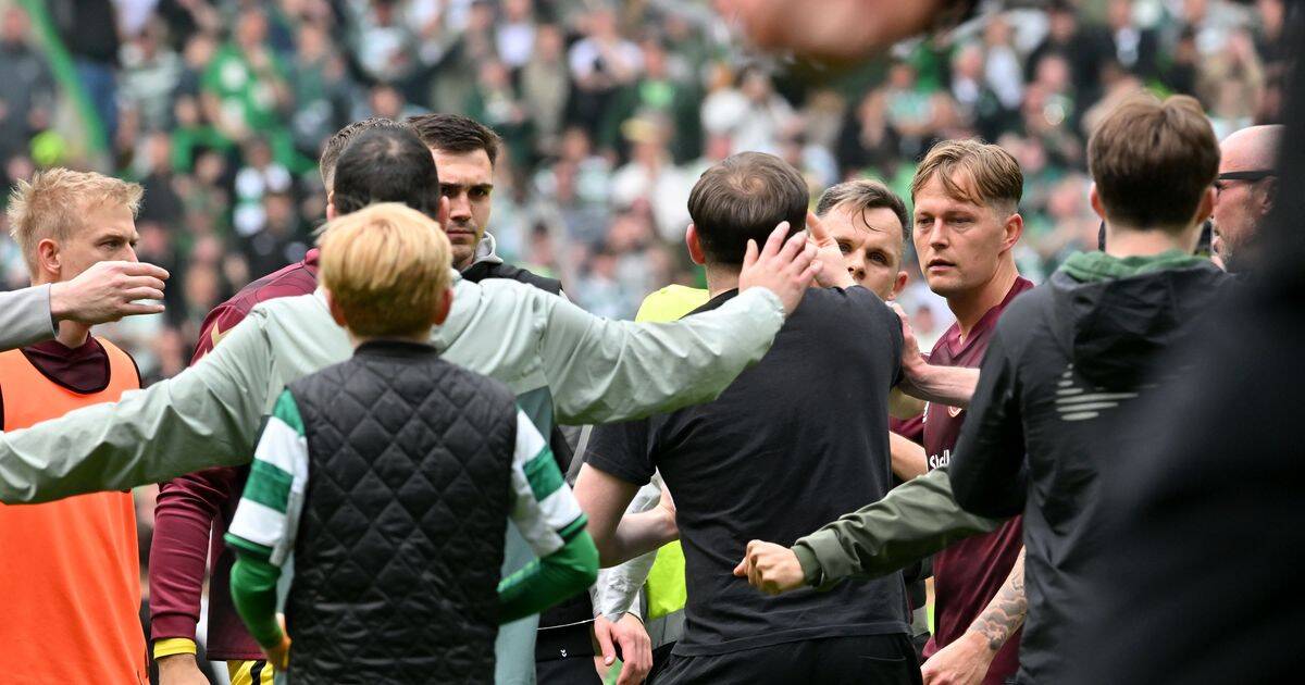 Hearts star reveals team mates left bloodied after acting as human shield as he breaks silence on Celtic chaos