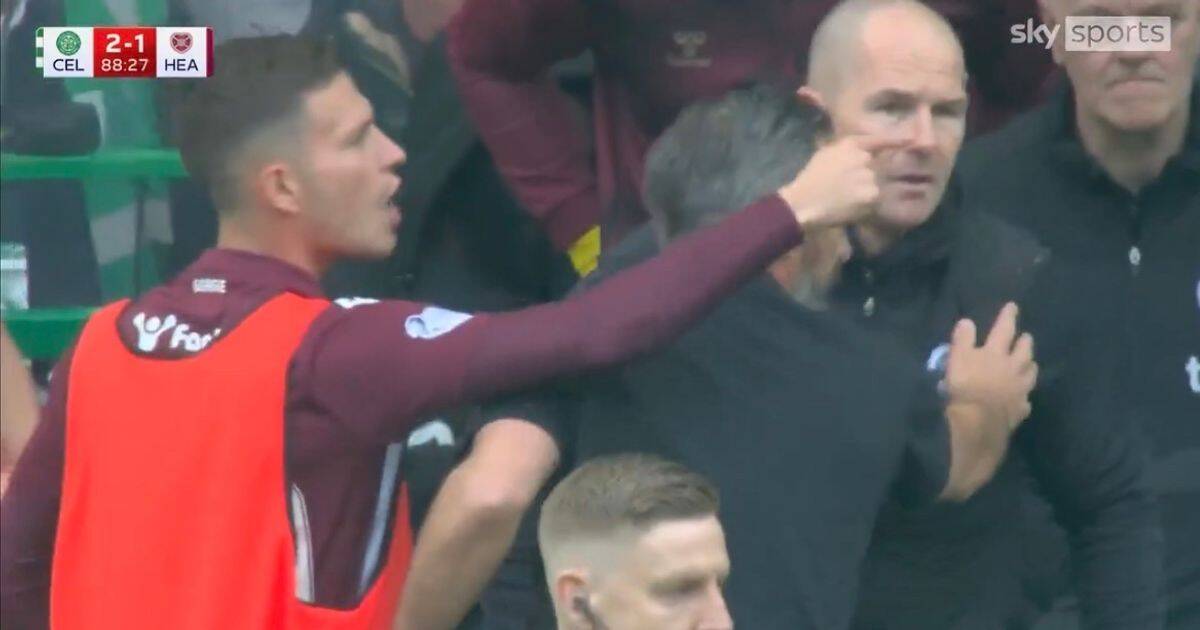 Unseen moment Hearts bench erupts as Celtic bench accused of goading in wild title celebrations