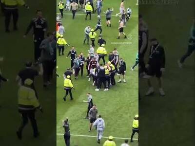Hearts Player Stamping on Fans Phone