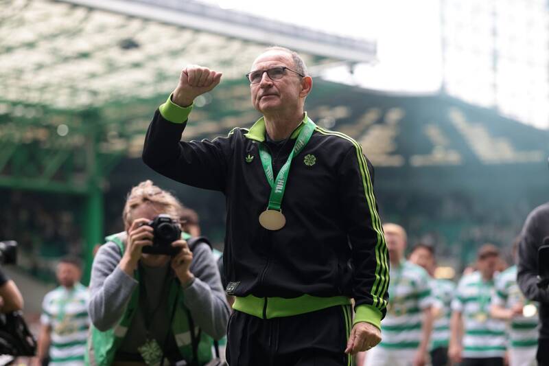 Celtic dressing room footage shows Martin O’Neill and Reo Hatate sharing a telling moment