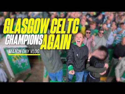 Celtic WIN THE LEAGUE!? vs Hearts | Match Day Vlog at Celtic Park (Standing Section, Insta360)