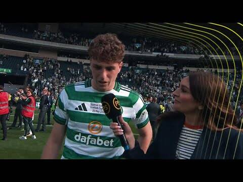Arne Engels reflects after Celtic’s Scottish Cup Final win over Dunfermline Athletic