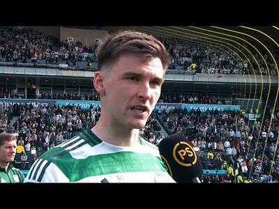 Kieran Tierney reacts after helping Celtic win the Scottish Cup Final Kieran Tierney reacts after helping Celtic win the Scottish Cup Final