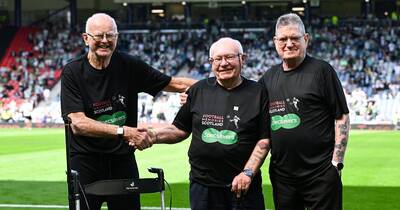 Celtic fan from East Kilbride walks out with Scottish Cup Final officials