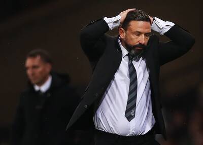 Celtic twist knife on Derek McInnes with iconic Hampden reminder