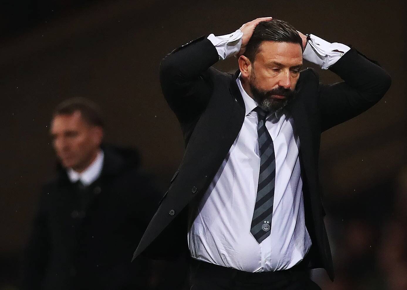 Celtic twist knife on Derek McInnes with iconic Hampden reminder