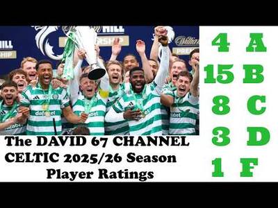 CELTIC Player Ratings for 2025/26 Season: Which 4 Got A Grades and Who Got An F?? CELTIC Player Ratings for 2025/26 Season: Which 4 Got A Grades and Who Got An F??