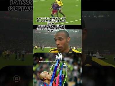 HENRIK LARSSON AGAINST ARSENAL 20 YEARS AGO HENRY RAGING THAT NIGHT!#championsleaguefinal