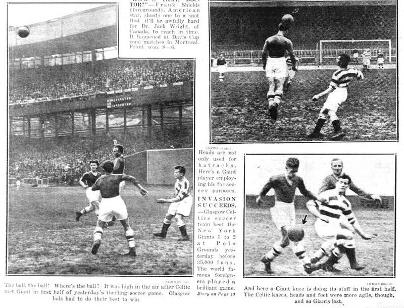 Celtic’s first visit to USA and Canada, The Summer Tour of 1931