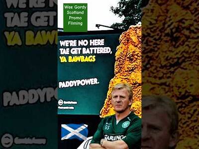 Gordon Strachan Paddy Power SCOTLAND filming before release