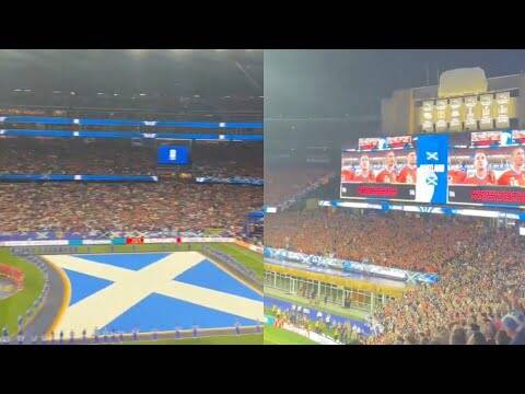 SPINE TINGLING &ndash; Flower Of Scotland At The World Cup Against Haiti