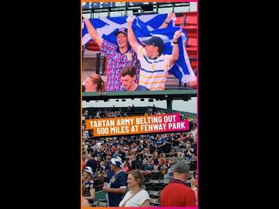 🏴 I WOULD WALK 500 MILES 🔥 Tartan Army showing Boston how it’s done 😂👏🏼 🏴 I WOULD WALK 500 MILES 🔥 Tartan Army showing Boston how it’s done 😂👏🏼