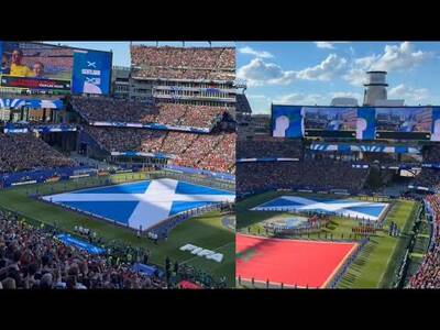 Scotland Fans DEFEANING Flower Of Scotland At World Cup Against Morocco