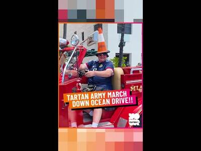 Tartan Army March Down Ocean Drive!! Tartan Army March Down Ocean Drive!!