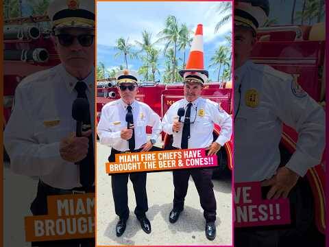 Miami’s Fire Chiefs knew the Tartan Army were coming. so brought more Beer. and Cones