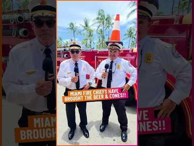 Miami’s Fire Chiefs knew the Tartan Army were coming. so brought more Beer. and Cones