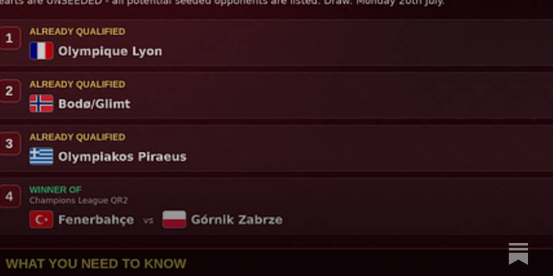 UEFA Third Qualifying Round Draws