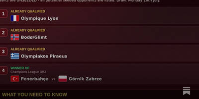UEFA Third Qualifying Round Draws