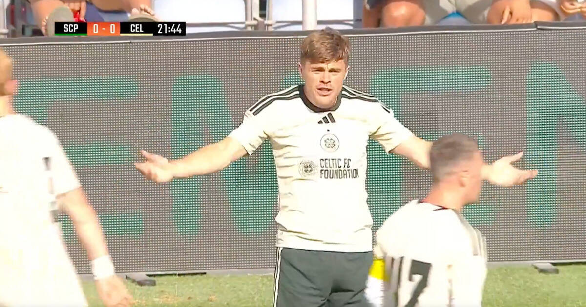 James Forrest sparks ‘cruel’ Celtic TV jab at Hearts as title taunt has commentator in stitches