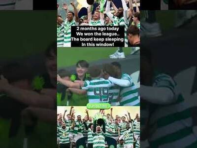 2 Months Ago Today We Won the League yet the Board Haven’t Done Much Since but Sleep!