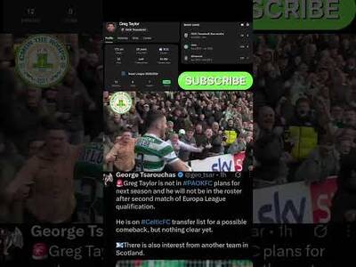 Greg Taylor to Celtic Could Be Happening! He’s Not in the Paok Squad for This Coming Season!