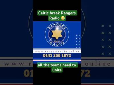 😂 McInnes’ Celtic ban BREAKS Rangers Radio