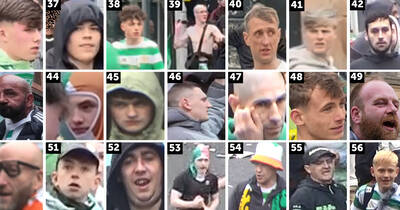 Celtic title party chaos cops release 28 more images of fans in major CCTV appeal