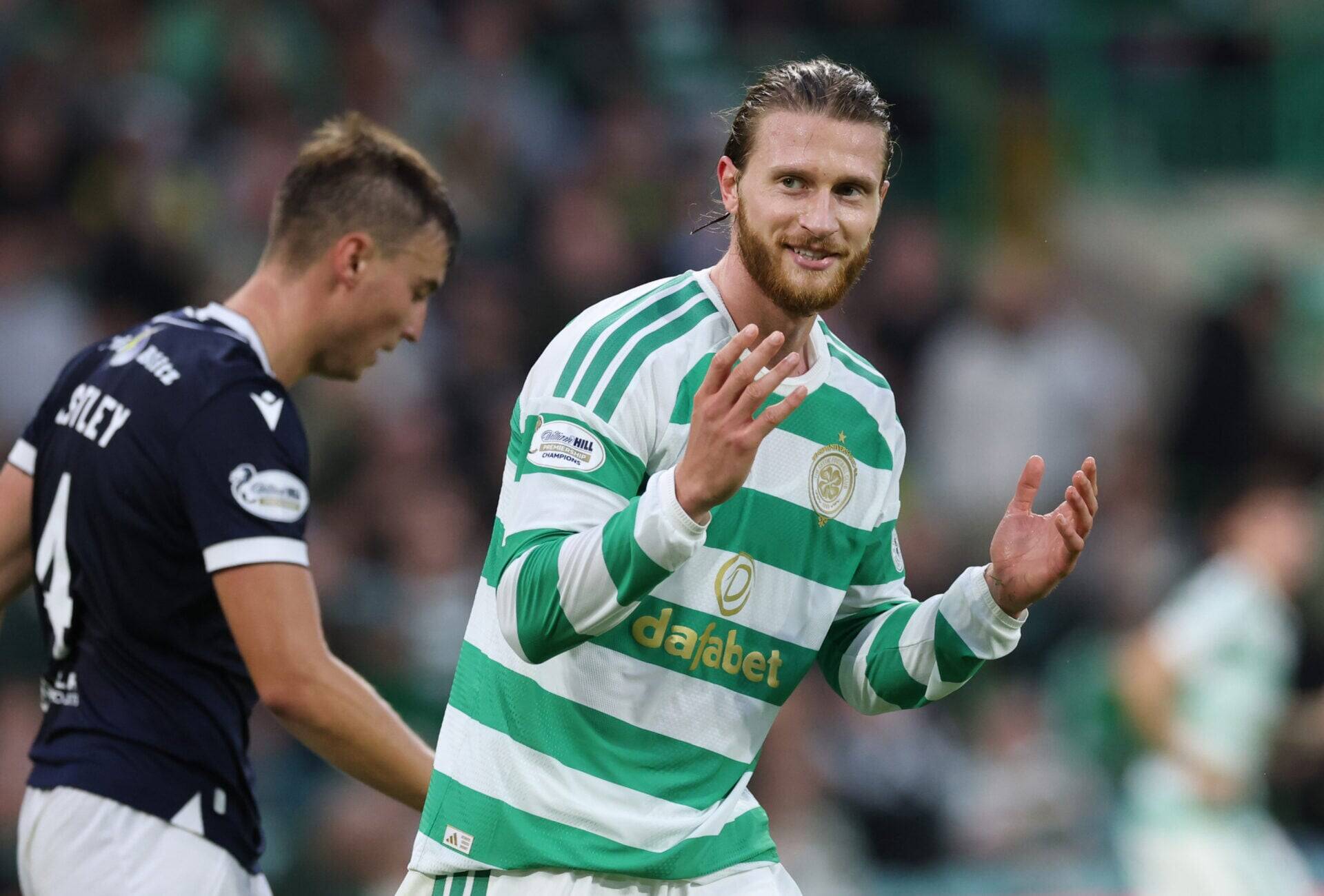 Celtic player ratings vs Dundee as Kasper Hogh struggles to score and two stars earn 8/10