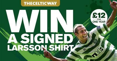 Win a SIGNED Henrik Larsson Celtic shirt Win a SIGNED Henrik Larsson Celtic shirt