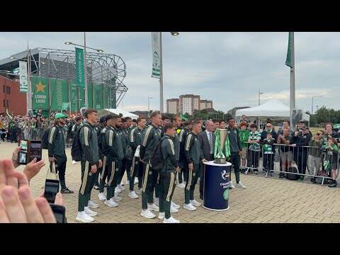 Celtic Team Bus Arriving Before the First Game of the Season (Celtic V Dundee Game)!!!