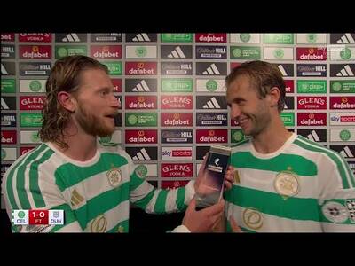 FANTASTIC Kasper Hogh & Benjamin Nygren Post Match Interview | Celtic 1-0 Dundee