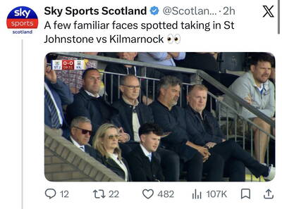 Celtic boss takes in St Johnstone’s win over Kilmarnock