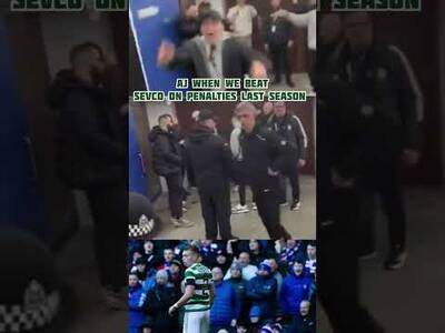 Alistair Johnston Getting the Celebrations Going! When Celtic Won on Penalties at Ibrox #Celtic