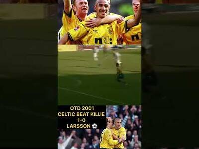 Otd 2001 Celtic Beat Kilmarnock 1-0! Larsson with the Winner #Henriklarsson #Celtic