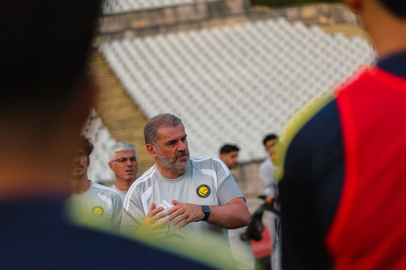 Ange Postecoglou meets Cristiano Ronaldo after Al-Nassr arrival