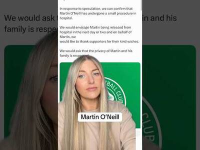 Hopefully Martin O’Neill makes a speedy recovery 💚🍀 #celticfc #celticfans #martinoneill