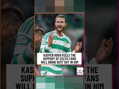 Kasper Hogh all smiles as Celtic support breaks through language barrier