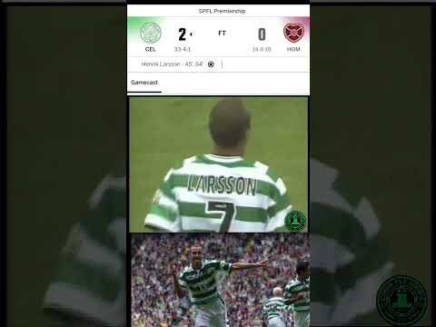 OTD 2001 CELTIC BEAT HEARTS 2-0 HENRIK LARSSON DOUBLE! #kingofkings #HENRIKLARSSON #CELTIC