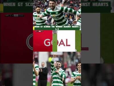 WHEN GREG TAYLOR SCORED THE WINNER AGAINST HEARTS IN THE ANGE TREBLE SEASON! #gregtaylor #CELTIC