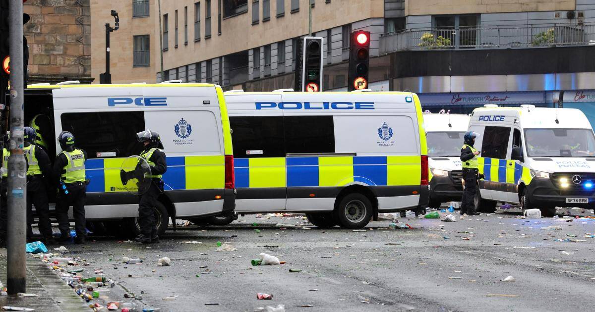 Four more arrested following disorder which followed Celtic’s title win