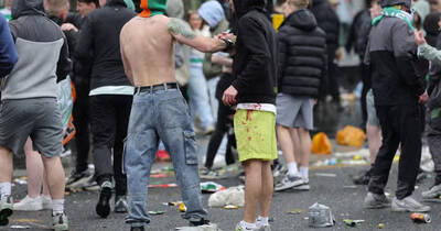Three men and woman charged over Celtic title party chaos in Glasgow