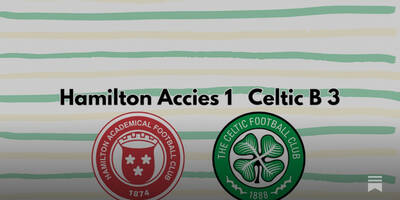 Hamilton Accies vs Celtic B &ndash; KDM Evo Trophy